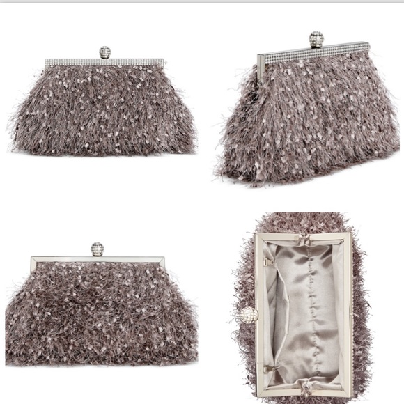 NWT INC Fuzzy Pouch Clutch - Picture 1 of 6